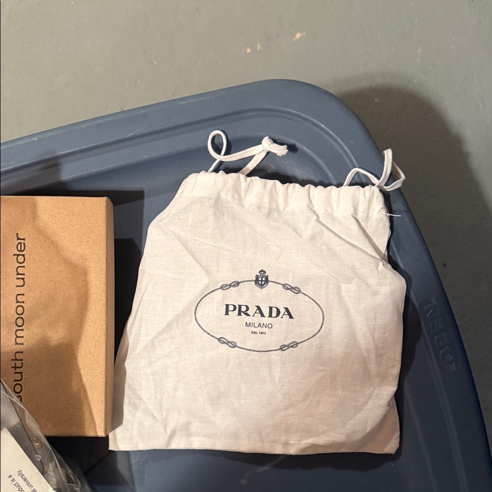 Prada Cream Drawstring small Pouch - Picture 2 of 3